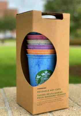 RARE Starbucks Color Reusable Hot Cups 6 Cups With Lids Summer 2019 Colored New - Sold on eBay Jun, 1st 2019 for $19.99
