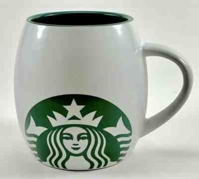 Rare Starbucks 14oz 2016 Green/White Barrel Style Siren Logo Coffee/Tea Mug - Sold on eBay Jun, 1st 2019 for $20.56