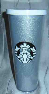 STARBUCKS COLD CUP TUMBLER 24-Ounce SILVER GLITTER w/ MERMAID LOGO No Straw NEW - Sold on eBay Jun, 1st 2019 for $16.99