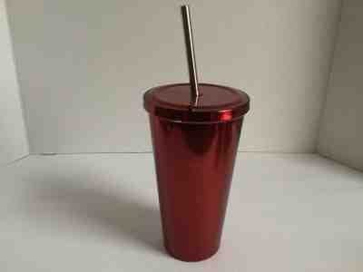 Starbucks Cold Red Cup Stainless Steel 16oz Tumbler/SS Straw 2014 - Sold on eBay Jun, 1st 2019 for $19.99