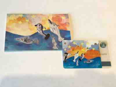 Starbucks 2003 Make-A-Wish Japan  DOLPHIN Card  with Matching Sleeve Rare! - Sold on eBay Jun, 1st 2019 for $79.00