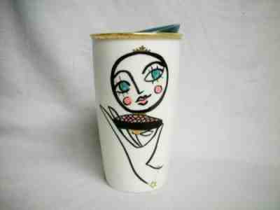 STARBUCKS Coffee Ceramic 2015 Dot Collection BLUSHER Travel Tumbler Mint 12 oz - Sold on eBay Jun, 1st 2019 for $15.99