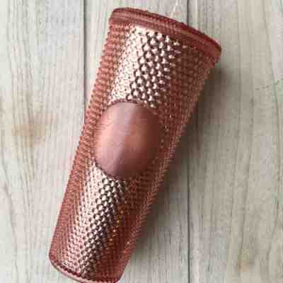 Starbucks Pink Tumbler 2019 Rose Gold Radiant Iridescent Jeweled 24oz Cold Cup - Sold on eBay Jun, 1st 2019 for $25.00