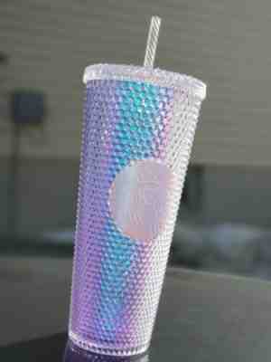 2018 RAINBOW STARBUCKS IRIDESCENT STUDDED COLD CUP UNICORN TUMBLER GLITTER NEW! - Sold on eBay Jun, 1st 2019 for $55.00