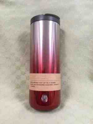 Starbucks Stainless Steel Tumbler Red & Silver Glitter Ombre 2018 16oz  - Sold on eBay Jun, 1st 2019 for $22.75