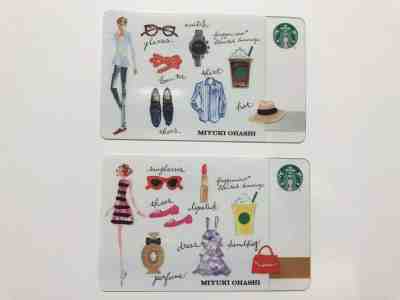 2016 STARBUCKS JAPAN MIYUKI OHASHI 2 CARDS PIN INTACT  FREE SHIPPING - Sold on eBay Jun, 1st 2019 for $18.00