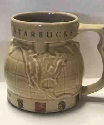 Starbucks World Globe Map Stamps Travel Mug 1997 ORIGINAL LID - Sold on eBay Jun, 1st 2019 for $24.99