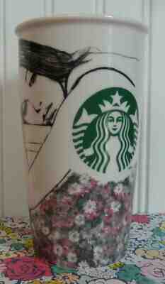2013 STARBUCKS COLLECTIBLE CHARLOTTE RONSON CERAMIC TRAVEL TUMBLER MINT! - Sold on eBay Jun, 1st 2019 for $42.99