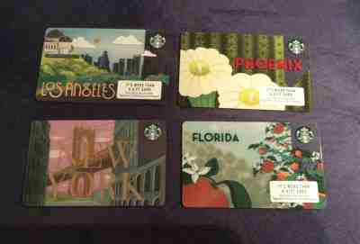 Starbucks New York, Phoenix, Los Angeles, Florida 2019 4 card set  - Sold on eBay May, 31st 2019 for $19.99