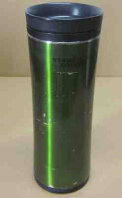 STARBUCKS COFFEE COMPANY 2009 GREEN STAINLESS STEEL COFFEE TUMBLER 12 oz LID - Sold on eBay May, 30th 2019 for $15.20