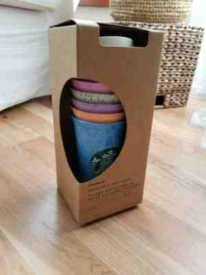 Starbucks Reusable Hot Cups - Marble Multicolored - 6 pack with lids - 16oz each - Sold on eBay May, 30th 2019 for $21.00