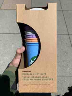 Starbucks Coffee Reusable Hot Cups - Variety 5 Pack Marble Rainbow Cold Cups - Sold on eBay Jun, 3rd 2019 for $20.00