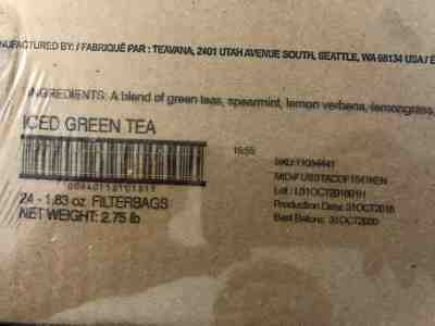Teavana By Starbucks Iced Green Tea 24 x 1.83oz Commercial Filterbags 2.75lb - Sold on eBay Jun, 3rd 2019 for $34.99