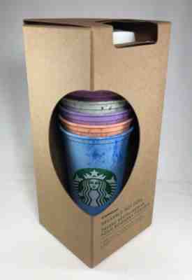 RARE New Starbucks Marble Reusable Hot Cups - 6 Cups With 6 Lids Summer 2019 - Sold on eBay Jun, 3rd 2019 for $23.00