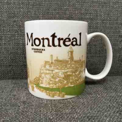 Starbucks Montreal Mug Global Icon City Hall Hotel Ville Green Inside 16 oz 2012 - Sold on eBay Jun, 3rd 2019 for $16.00