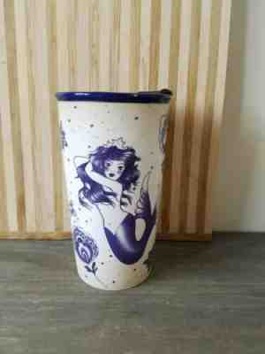 Starbucks 2016 Purple Mermaid Travel Mug 12 oz Ceramic Tumbler Lid Siren Tattoo  - Sold on eBay Jun, 3rd 2019 for $34.57