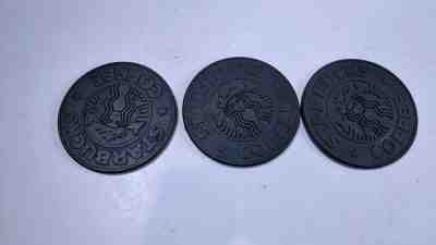 Vintage Starbucks Rubber Coasters Exc Cond Lot Of 3  - Sold on eBay Jun, 3rd 2019 for $17.78