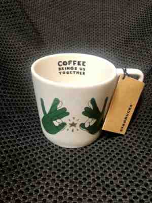 Starbucks ASL Sign Language Mug Rare Limited Item New By Artist Jena Floyd - Sold on eBay Jun, 3rd 2019 for $43.33