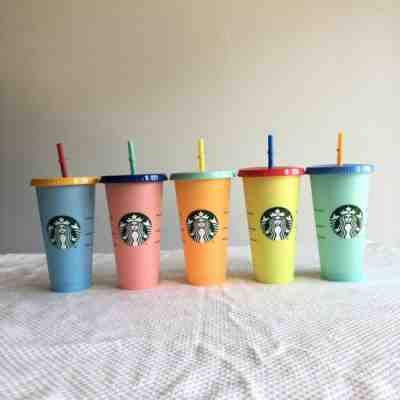 SINGLE Starbucks Color Changing Reusable Cold Cups 24 Oz - ONE CUP - Sold on eBay Jun, 3rd 2019 for $30.00