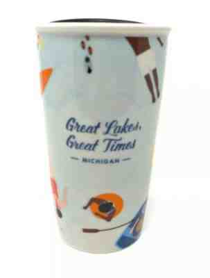 Starbucks Michigan Great Lakes Great Times Tumbler Mug 12oz Ceramic Summer New  - Sold on eBay Jun, 3rd 2019 for $38.97