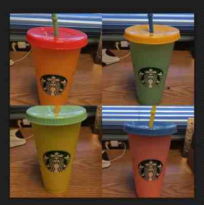 Starbucks Color changing cups - 4 Of Them - Sold on eBay Jun, 2nd 2019 for $35.00