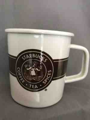 2016 STARBUCKS Enamel Tin Metal Mug Cup 14 oz - Sold on eBay Jun, 2nd 2019 for $17.00