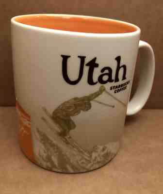Starbucks Collectible Global Icon 2012 Utah Downhill Skier Ceramic Mug ORANGE - Sold on eBay Jun, 1st 2019 for $59.50