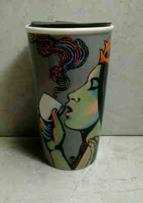 Starbucks Limited Edition 12oz Milton Glaser Ceramic Travel Mug 2016 NICE !!!! - Sold on eBay Jun, 5th 2019 for $19.99