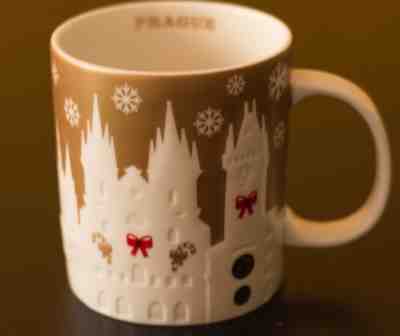 Prague gold relief Starbucks mug - Sold on eBay Jun, 4th 2019 for $35.00