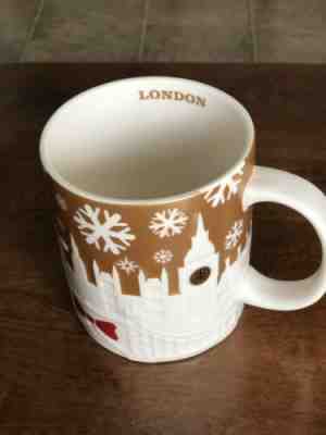 Starbucks London Relief Mug Westminster Eye Big Ben Tower Gold Christmas US Ship - Sold on eBay Jun, 3rd 2019 for $30.00