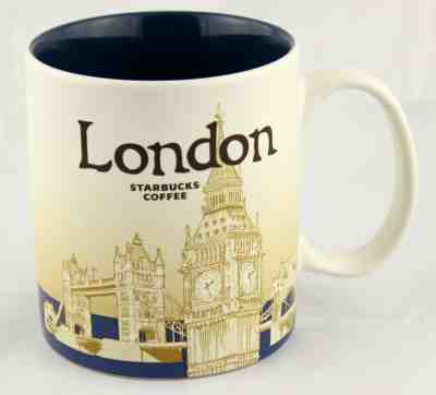 Starbucks 2013 London England Collector Series Mug 16 oz Big Ben Icon City View - Sold on eBay May, 29th 2019 for $25.00