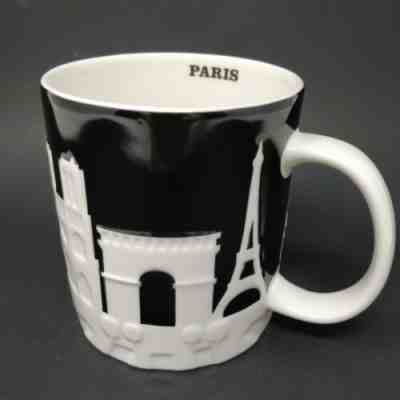 Starbucks 2011 Paris Collector Series Embossed Mug Eiffel Tower 16 Oz. / 473 ML - Sold on eBay May, 30th 2019 for $49.00