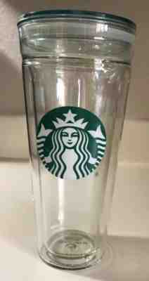 Starbucks Double Wall Glass Cup 20 Oz Venti Cold Tumbler Green Siren Logo - Sold on eBay May, 29th 2019 for $24.00