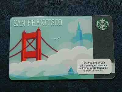 2011 USA San Francisco Golden Gate Bridge Starbucks Card NEW Unscratched 6067 - Sold on eBay Jun, 5th 2019 for $25.00