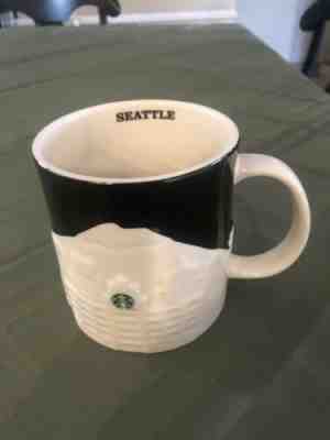 NWT 2012 Starbucks Black & White Seattle Skyline Relief Series Mug 16 oz  - Sold on eBay Jun, 4th 2019 for $27.99