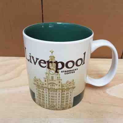 Original Starbucks City Mug 16 oz LIVERPOOL Series 2016 ENGLAND Discontinued - Sold on eBay May, 27th 2019 for $35.00