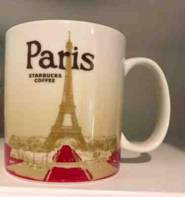 Starbucks PARIS France GLOBAL ICON Coffee Mug EIFFEL TOWER 2012 16 Ounce - Sold on eBay May, 25th 2019 for $29.99