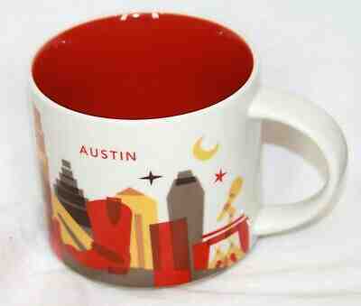 Starbucks Coffee Mug Austin You Are Here YAH 14 oz 2015 city New - Sold on eBay May, 27th 2019 for $15.95