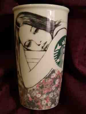 STARBUCKS NWOT RARE Charlotte Ronson Ceramic Travel Cup Mug 12 fl oz 2013 Lid - Sold on eBay May, 26th 2019 for $50.00
