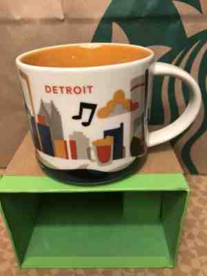 Starbucks Mug YAH Collection DETROIT-  Mug 14 fl oz New Discontinued - Sold on eBay May, 29th 2019 for $24.90