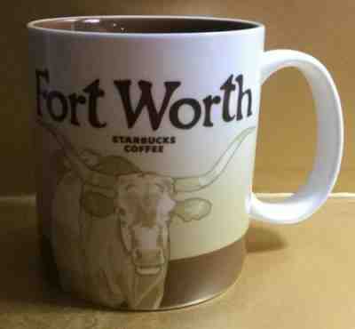 2010 Starbucks City Mug Collector Series Fort Worth 16oz Coffee Mug Cup - Sold on eBay May, 28th 2019 for $19.99