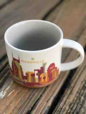 Starbucks Nashville YAH You Are Here 14 oz Coffee Mug Cup Collectible 2011 - Sold on eBay May, 27th 2019 for $23.28