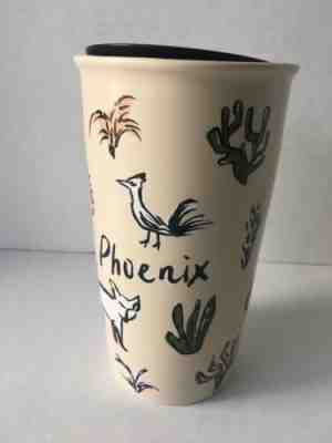 STARBUCKS CERAMIC TUMBLER PHOENIX AZ CACTUS COYOTE ROAD RUNNER 12oz COFFEE MUG  - Sold on eBay May, 7th 2019 for $15.00