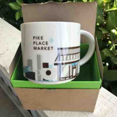 STARBUCKS Pikes Place Market You Are Here 14oz Cup Mug NIB - Sold on eBay Jun, 4th 2019 for $20.00