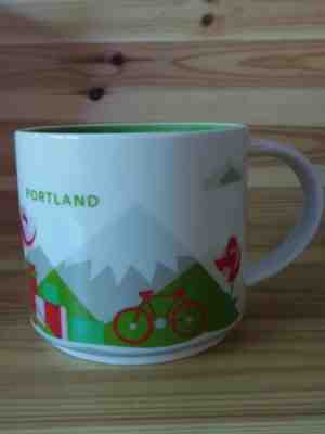 NWT Starbucks Portland Oregon Mug You Are Here YAH Collection 14oz. Rose Bicycle - Sold on eBay May, 25th 2019 for $23.95