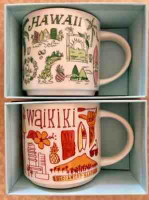 Starbucks Mug Set Hawaii and Waikiki "Been There Series" 14 oz. - Brand New!    - Sold on eBay May, 29th 2019 for $36.94