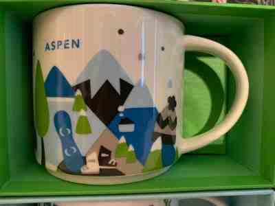 Aspen CO Starbucks You Are Here New Series Mug Coffee Cup 14 oz YAH Discontinued - Sold on eBay May, 29th 2019 for $22.50