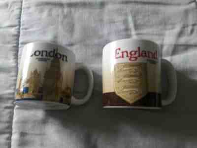 Starbucks Collector Series England and London Two Coffee 3oz Mug Cups - Sold on eBay Mar, 25th 2019 for $23.50