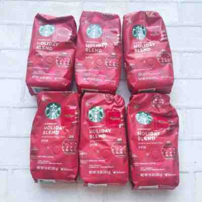 6 Bags Starbucks Holiday Blend 2018 Christmas Roast Ground Coffee 10oz - Sold on eBay Jun, 5th 2019 for $36.00