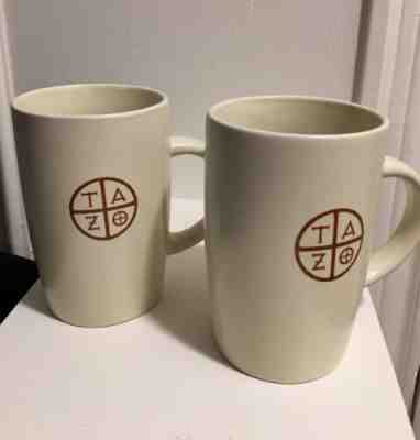 2 pc lot Starbucks 2012 TAZO Creamy Pale Yellow Coffee Tea Cup Mug Set of 2 - Sold on eBay Jun, 4th 2019 for $19.95